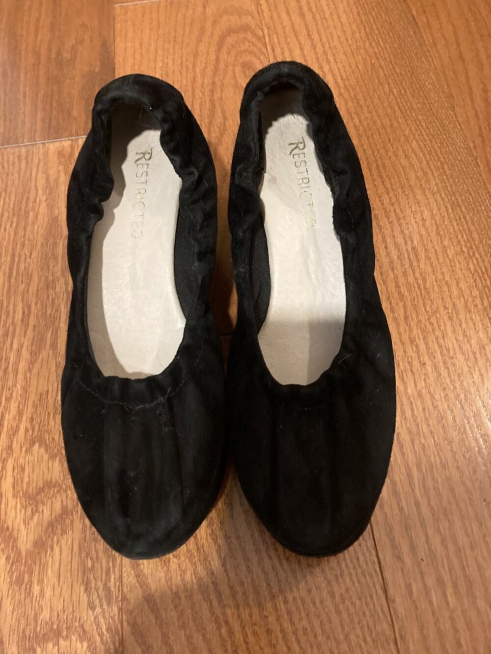 Restricted Black Suede Platform Wedge - Size 8 (gently worn)